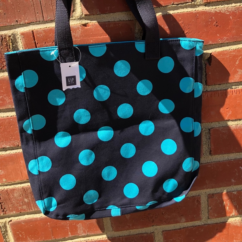 Gap Blue Polka Dot Tote!